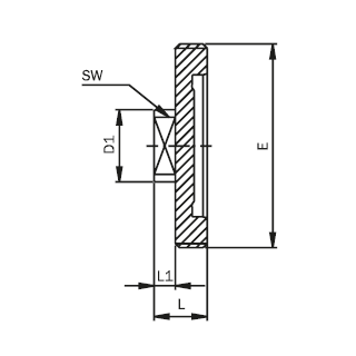 HYGIENE Blindgewindestutzen DIN  1.4404