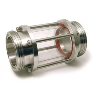 Schaulaterne mit Außengewinde / Außengewinde  DN15  1.4404  ohne Splitterschutz