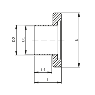 ASEPTIC Gewindestutzen ISO