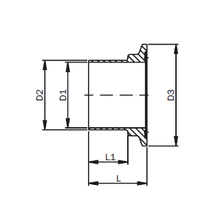 ASEPTIC Bundklemmstutzen ISO