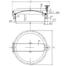 Türchen für Holzfass D19 dm 420mm  V2A