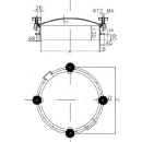 Türchen für Holzfass D23 dm 420mm  V2A