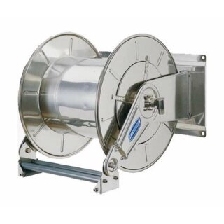 Schlauchaufroller aus Edelstahl für max. 60 Meter Schlauch 1/2"  mit Schlauchführung