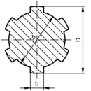 Edelstahl Keilwelle DIN ISO 14  Länge 3000mm KW42x48