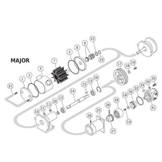Keilriemenscheibe für LIVERANI MAJOR aus Aluminium dm 160mm 2A
