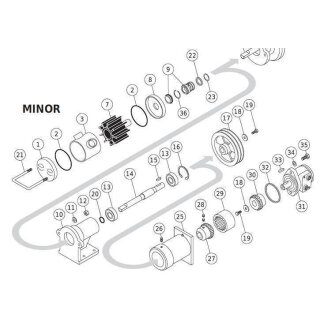 Sockel für LIVERANI MINOR aus Aluminium  für MID Pumpe