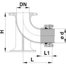 HAWLE Krümmersockel SYSTEM 2000  80/80 (da90)