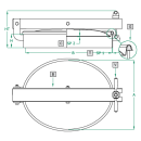 Mannloch 311 OVAL 305x430 V4A nach außen öffnend  mit Edelstahlflügelmutter