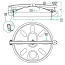 Domdeckel 572 RUND 400mm V4A nach außen...