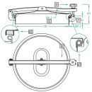 Domdeckel 564B RUND 500mm V4A  mit Kunststoffhandgriff...