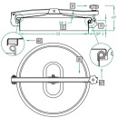 Domdeckel 965B RUND 600mm V4A mit Kunststoffhandgriff...