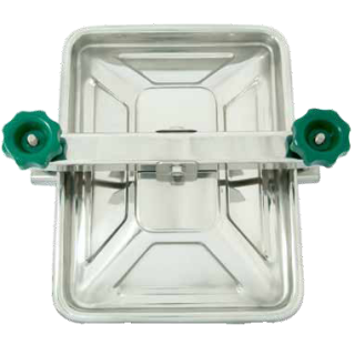 Domdeckel 654 ECKIG V2A mit Edelstahlflügelmuttern