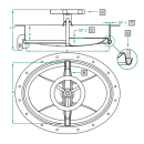 Mannloch 304 OVAL  305x430 für Holzfässer  V4A