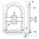 Mannloch 330 OVAL für Holzfässer  V4A