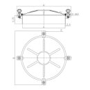 Edelstahl Domdeckel D12  V2A 360