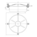 Edelstahl Domdeckel D12  V4A 360