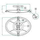 Mannloch 310 VT OVAL 305x430  für GFK- Behälter  V2A