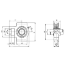 Edelstahl Spannlager UCT 208  für Welle 40mm