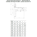 KAMLOK Vaterteil auf Flansch PN10/16 Edelstahl V4A