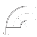 Schweißbogen 90° BS 4825  3A