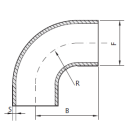 Schweißbogen Orbital 90° BS 4825  3A