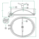 Mannloch 310 OVAL  400x490 nach innen öffnend  V4A