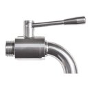 Auslaufkugelhahn poliert AG 3/8"  1.4301