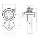 Edelstahl Flanschlager UCFB 210  für Welle 50mm