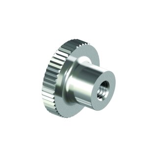Edelstahl Rändelmutter hohe Form DIN 466  M8 V2A  Pkg. 25 Stk.