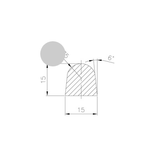 Dichtung für Türchen A6-A7-A8-A9-A10-A13-A14-A20-A24  PARA (Naturgummi)