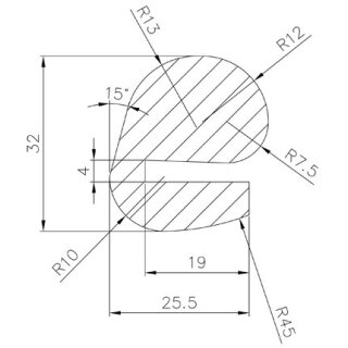 Dichtung für Türchen A1 PARA (Naturgummi)