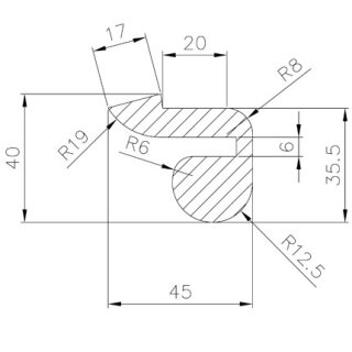 Dichtung für Türchen A11 9 bar EPDM