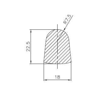 Dichtung für Türchen B2-B6-B11-B12-B15-B18-B23-B24 GUMMIDICHTUNG (Naturgummi)