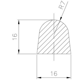 Dichtung für Türchen B4-B5-B7-B10-B14-B20-B22-A30 GUMMIDICHTUNG (Naturgummi)