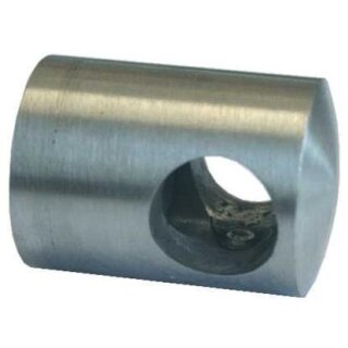 Querstabhalter dm22mm Bohrung 12mm  für Formrohr  1.4301