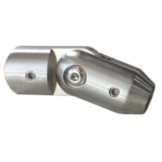 Stabhalter mit Gelenk für Rundrohr 42,4  Bohrung 12mm  1.4301