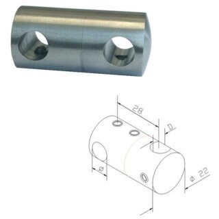 Querstabhalter doppelt 10/12  1.4301
