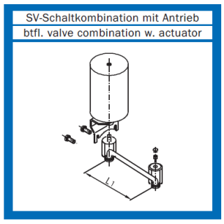 Schaltkombination mit Antrieb für T- SV D