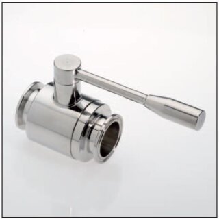 Edelstahl Kugelhahn Tri Clamp / Tri Clamp DIN DN50 1.4301 (V2A)