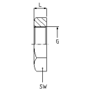 Sechskantmutter 1"  1.4404