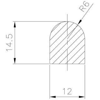 Dichtung 150 für Türchen D9-D10-D12-D30-D31 EPDM