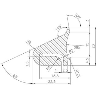 Dichtung für Türchen D8-14-D15-D17-D18-D19-D20-D22-D23 ASEPTIC