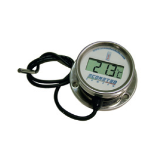 Thermometer digital  dm80mm -50° C bis 150° C  Anschluss unten  Kabel 5 Meter  Fühler 6x50mm