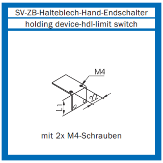 Scheibenventil Halteblech für Hand- Endschalter