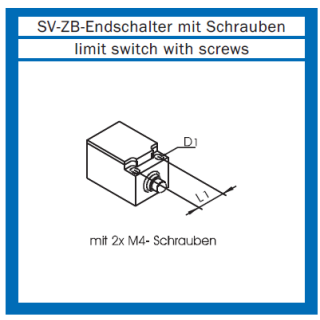 Scheibenventil Endschalter mit Schrauben