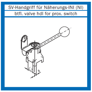 Scheibenventil Handgriff für Näherungsinitiator