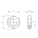 Edelstahl Sechskantmutter niedrige Form mit Feingewinde...