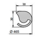 Mannlochdichtung für Modell 200PES EPDM GREY RAL7040...