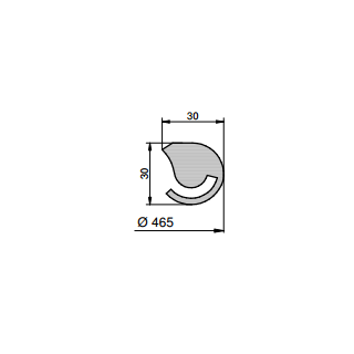 Mannlochdichtung für Modell 200PES NBR WHITE RAL 9016 -15° / 90°C  ALT