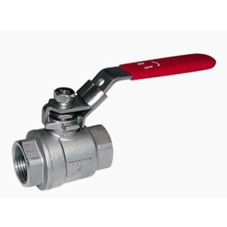 Edelstahl Kugelhahn 3- teilig mit beidseitig Innengewinde FIRE SAFE Antistatik